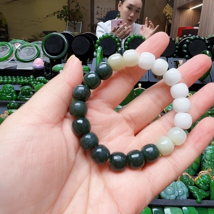 和田玉未镶嵌手链