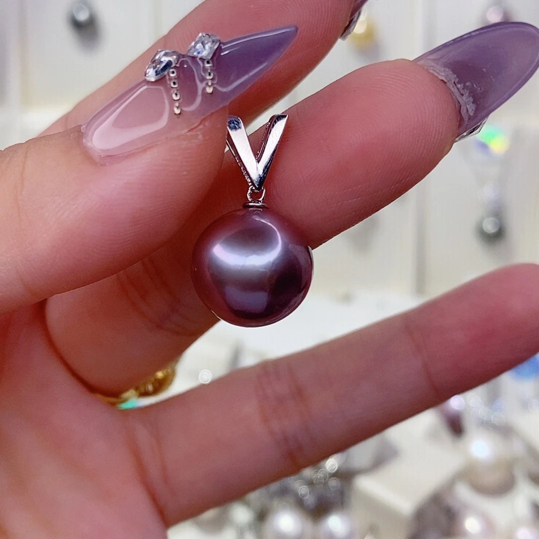 淡水珍珠吊坠(赠链)银S925镶嵌