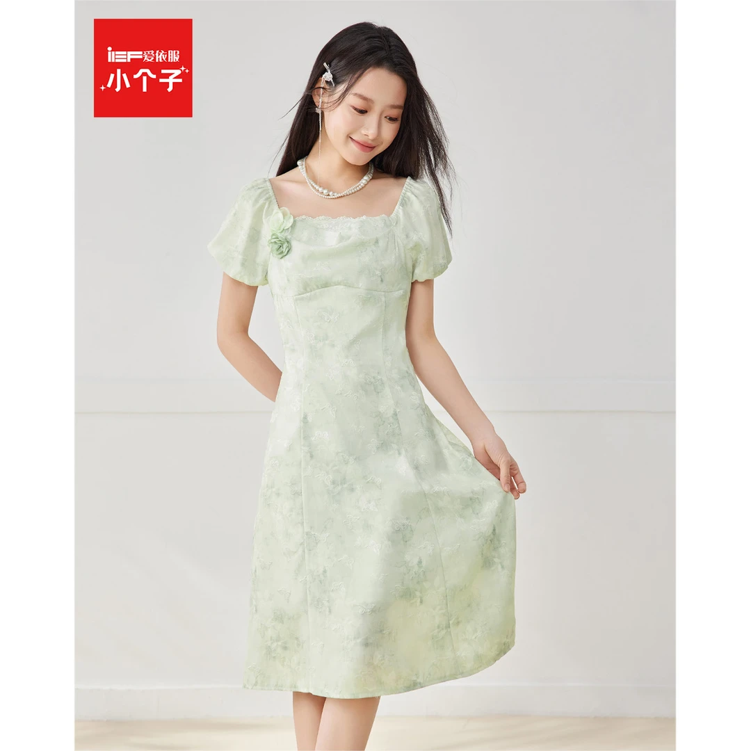 IEF/爱依服【小个子】2025夏季新款法式成熟优雅气质显瘦连衣长裙