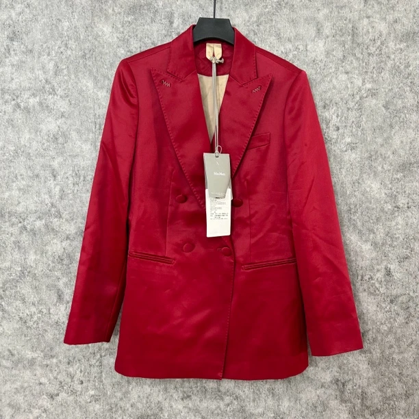 未使用 MaxMara maxmara主线红色手工缝制高价西服