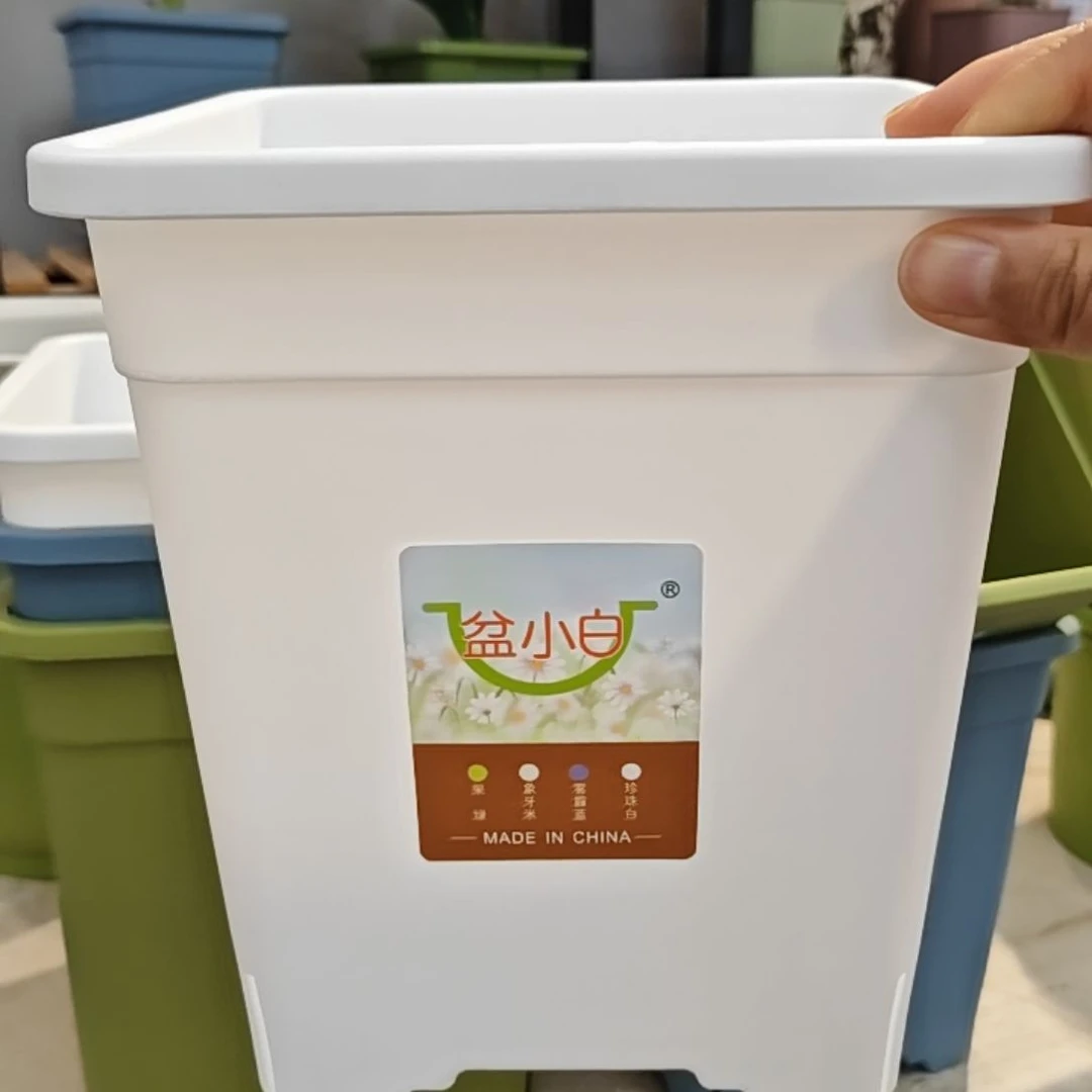 控根方盆外口径20，白色无拖五个