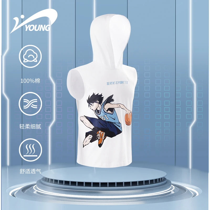 【奥莱专属】贵人鸟夏季儿童短袖连帽男童运动透气薄款卡通54291136