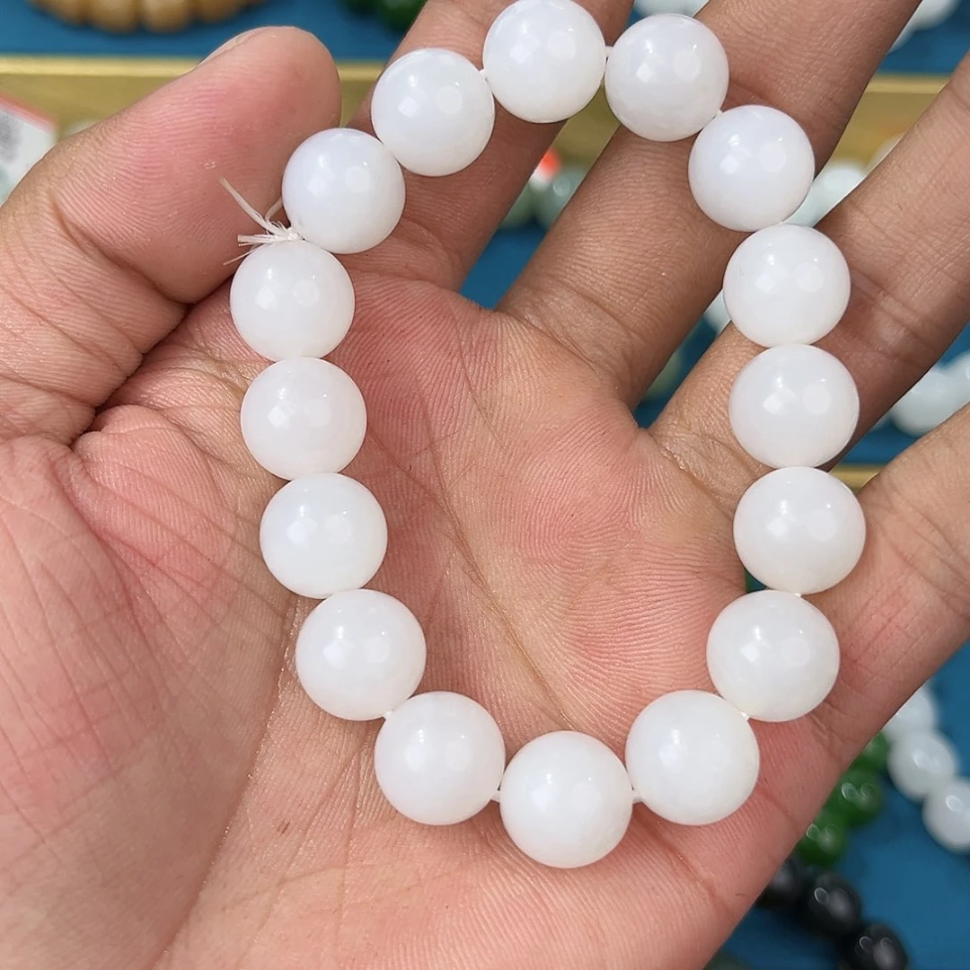 手串未镶嵌和田玉纯天然新疆和田玉且末天泰12mm