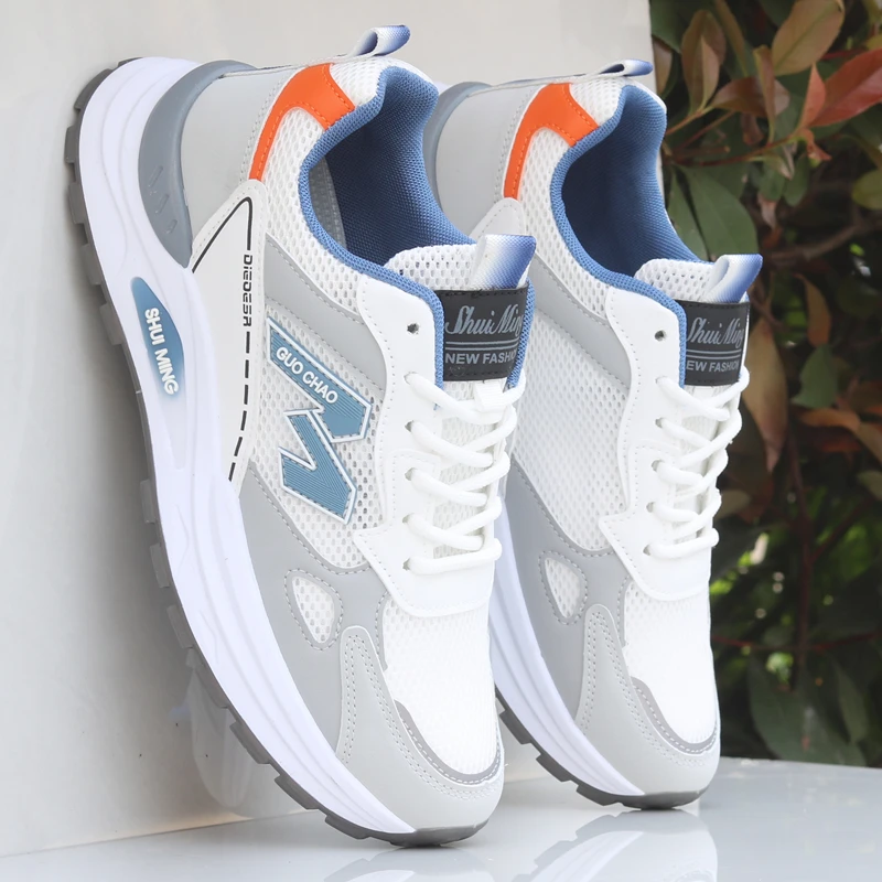 男鞋夏季透气薄款网面运动鞋男2025新款软底防滑跑步鞋男士休闲鞋
