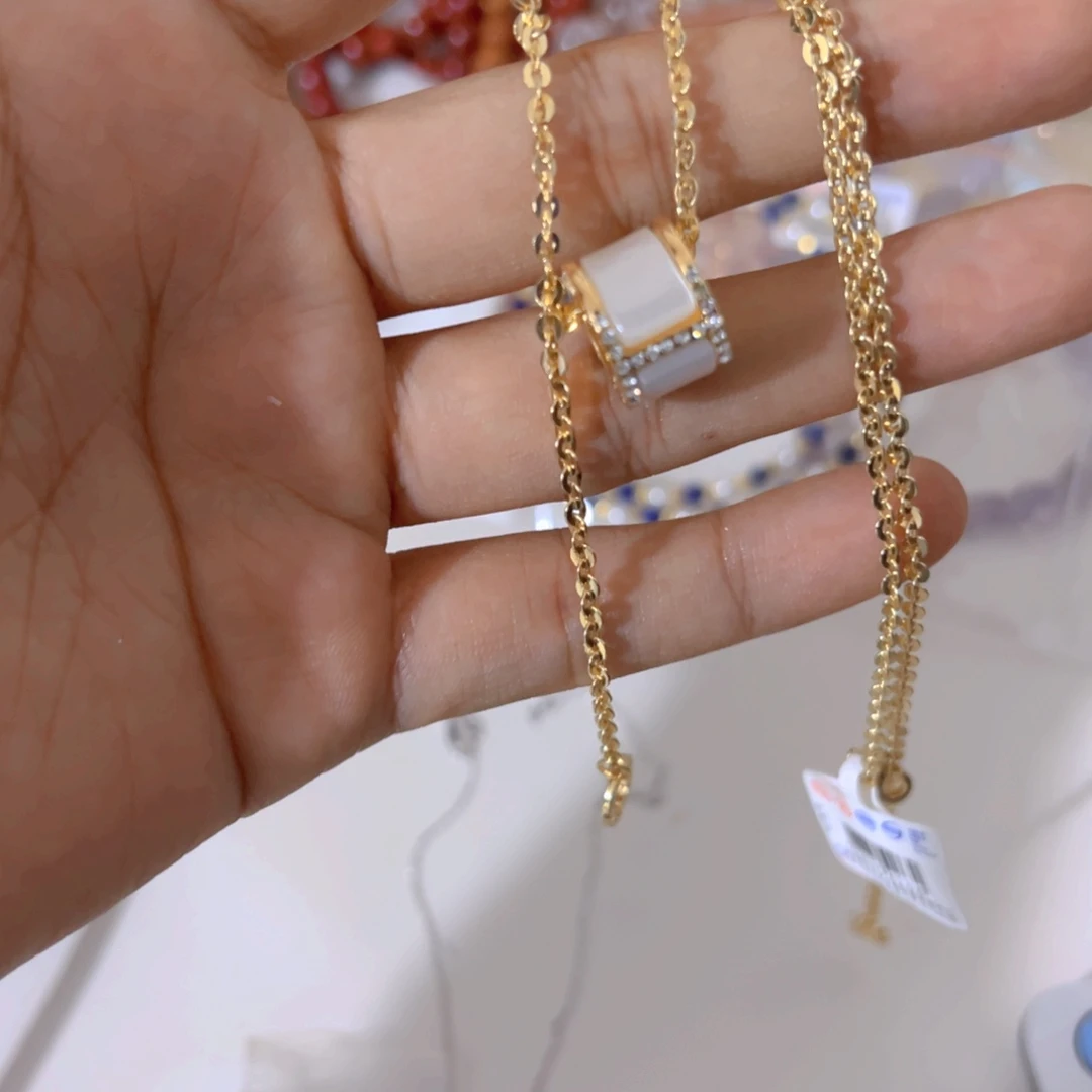 非金属合成碳硅石非金属无大蛮腰毛衣链项链