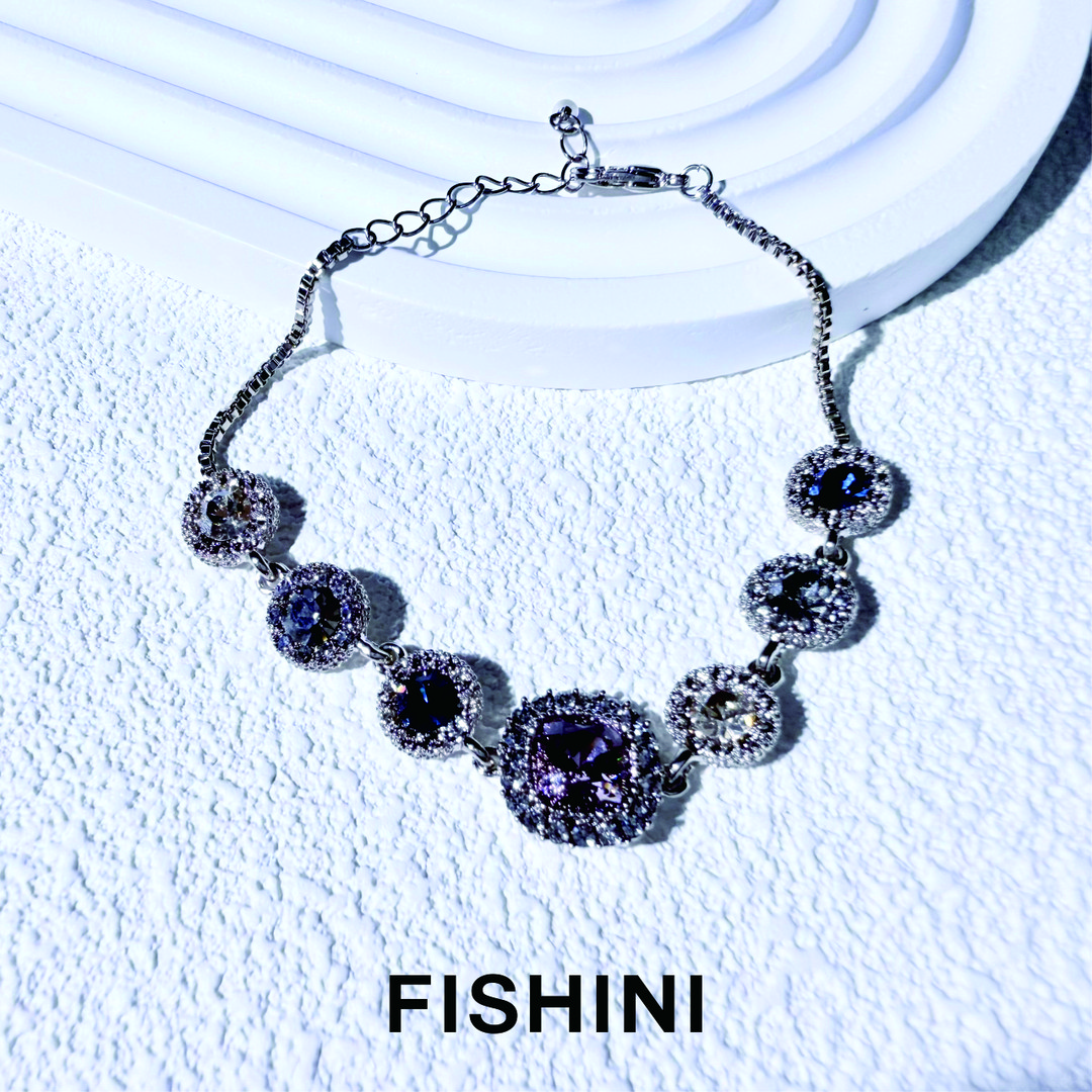 五彩色水晶手链时尚高级