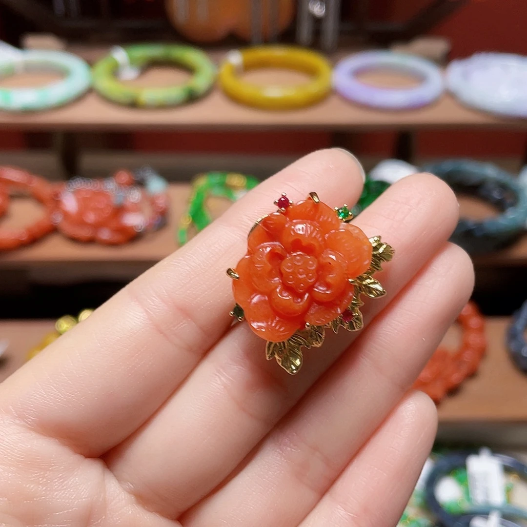 翡翠未镶嵌戒指饰品