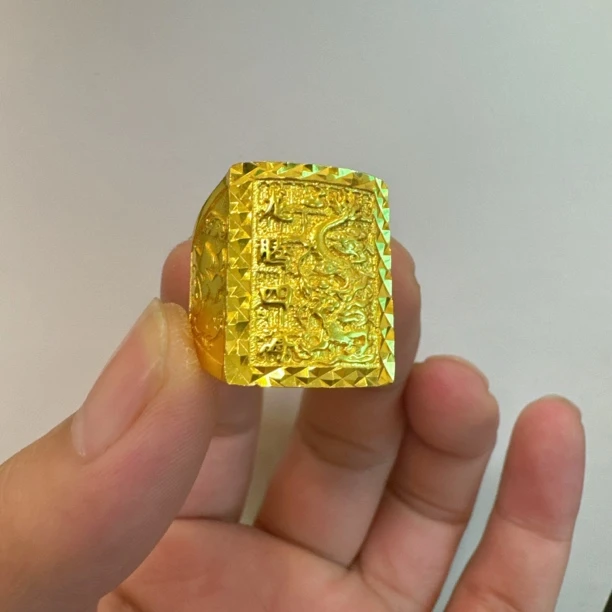 合金戒指 独家款 火烧龙腾四海戒指开口