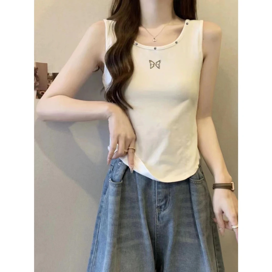 PAIDENGTU 吊带背心女春夏季2025新款大码外穿内搭打底设计感无袖