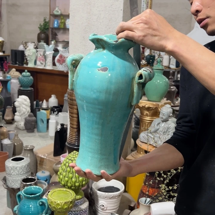 摆件高，36口9公分微瑕捡漏做旧工艺