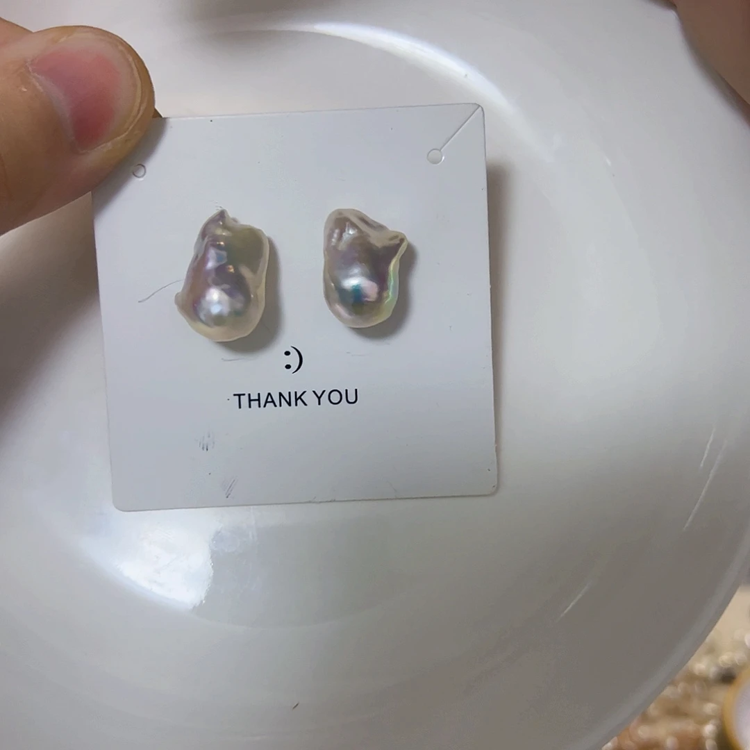 银S925镶嵌淡水珍珠耳饰