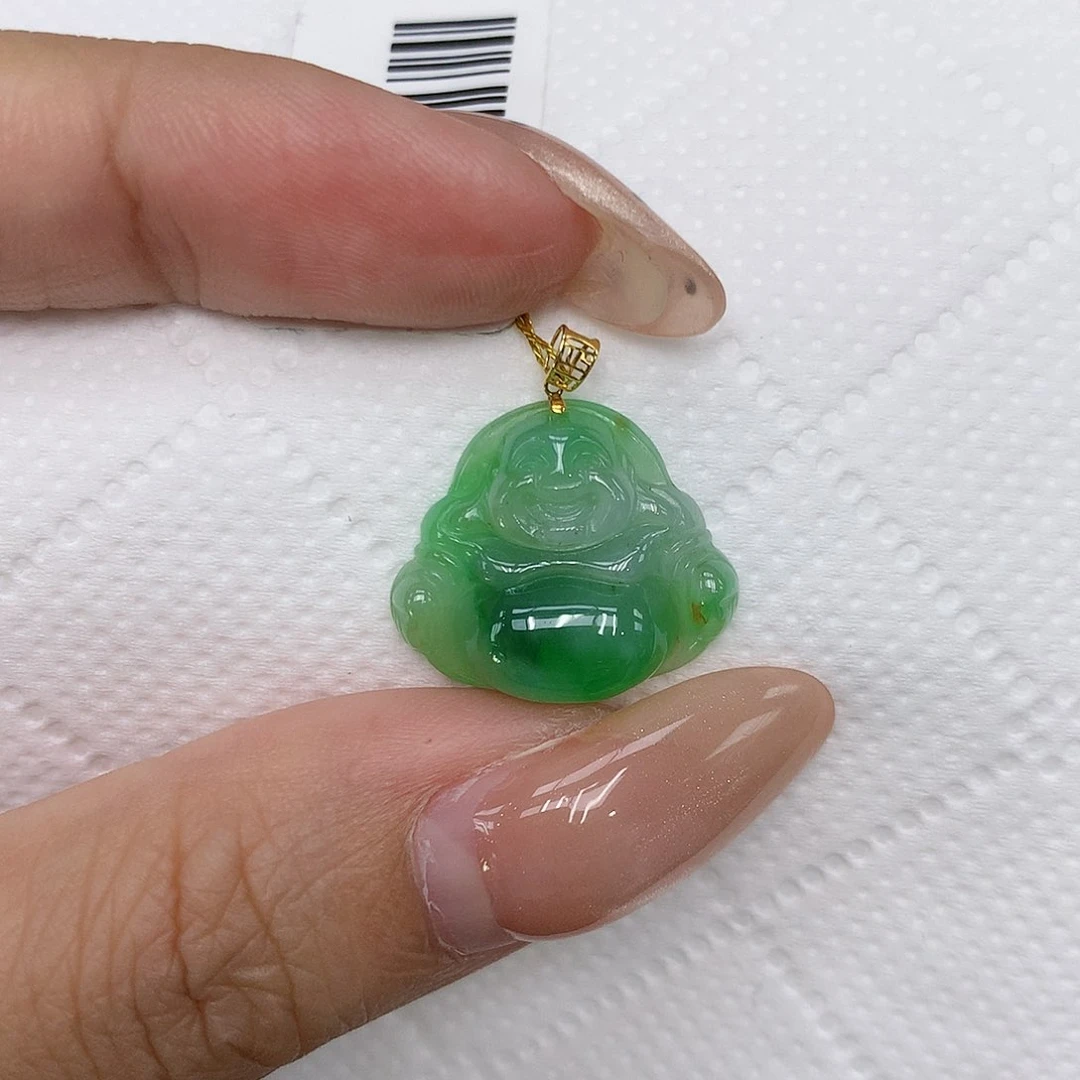 颈饰18K金镶嵌翡翠