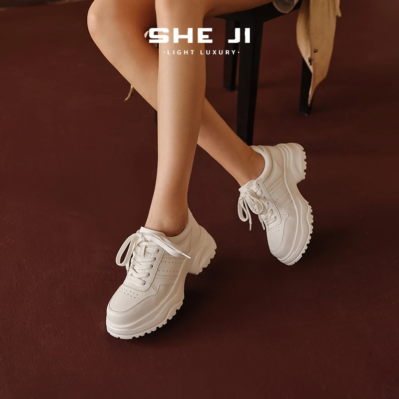 SHEJI奢季 轻便厚底老爹鞋上脚无重量秀气休闲鞋