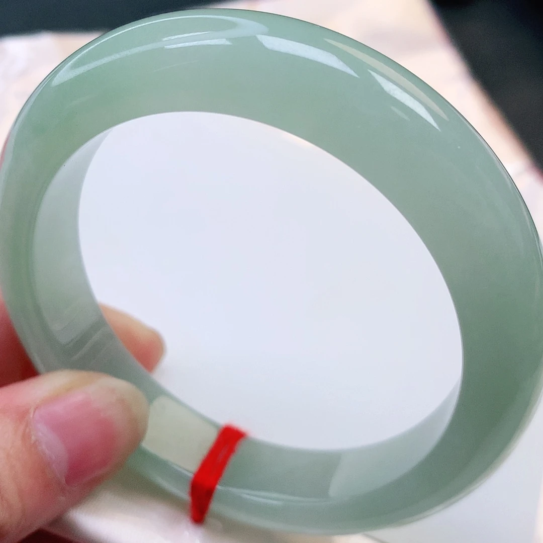 未镶嵌手镯翡翠1129号缅甸纯天然A货翡翠冰绿胶底