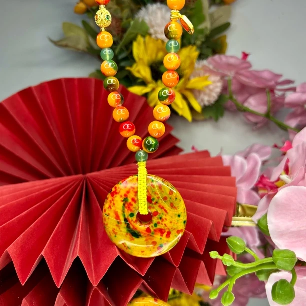 【正品保障】M001多彩平安扣套链小双设计爆款时尚饰品（多样性发一）