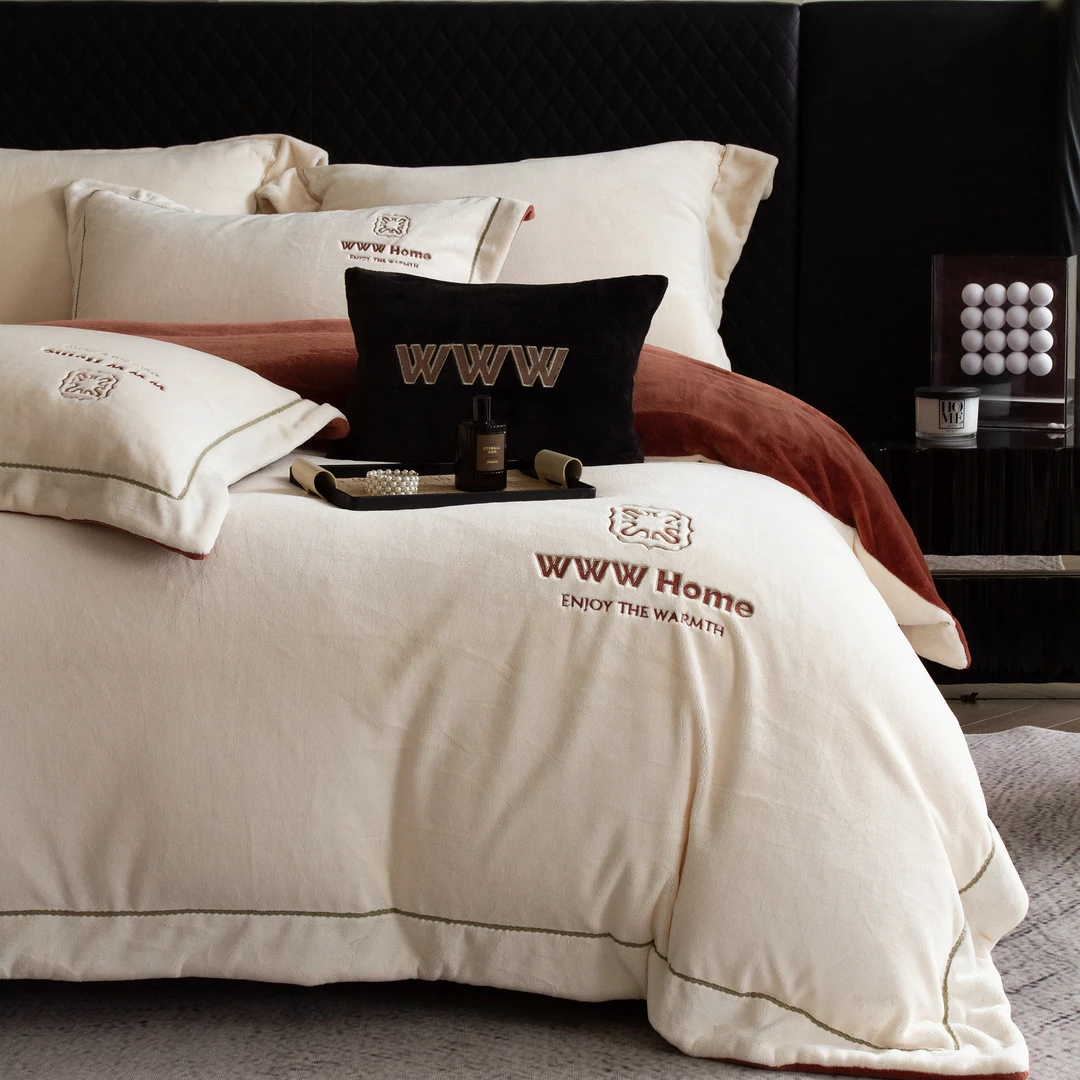 【单先生高定限量】卧棉绒四件套透气吸汗保暖牛奶绒四件套