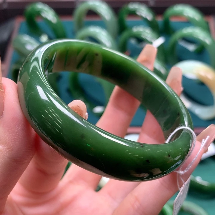 未镶嵌手镯和田玉（碧玉）花***依58