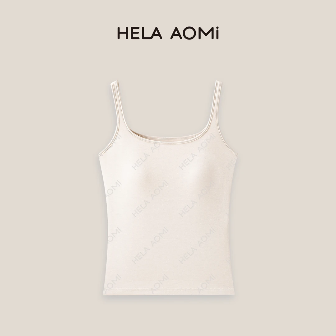 HELA AOMI“磨毛美背”百搭带胸垫吊带显瘦背心打底内搭CY5CY51806