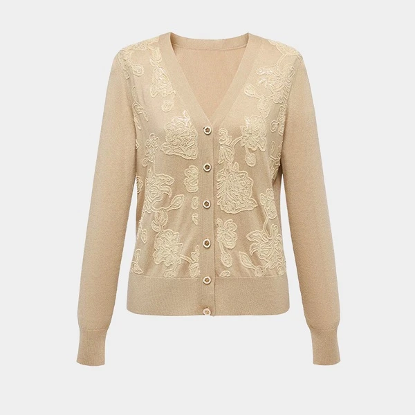 2025【雅Y订单】蕾丝长袖时尚优雅提花针织衫(EPJIS9112AE)