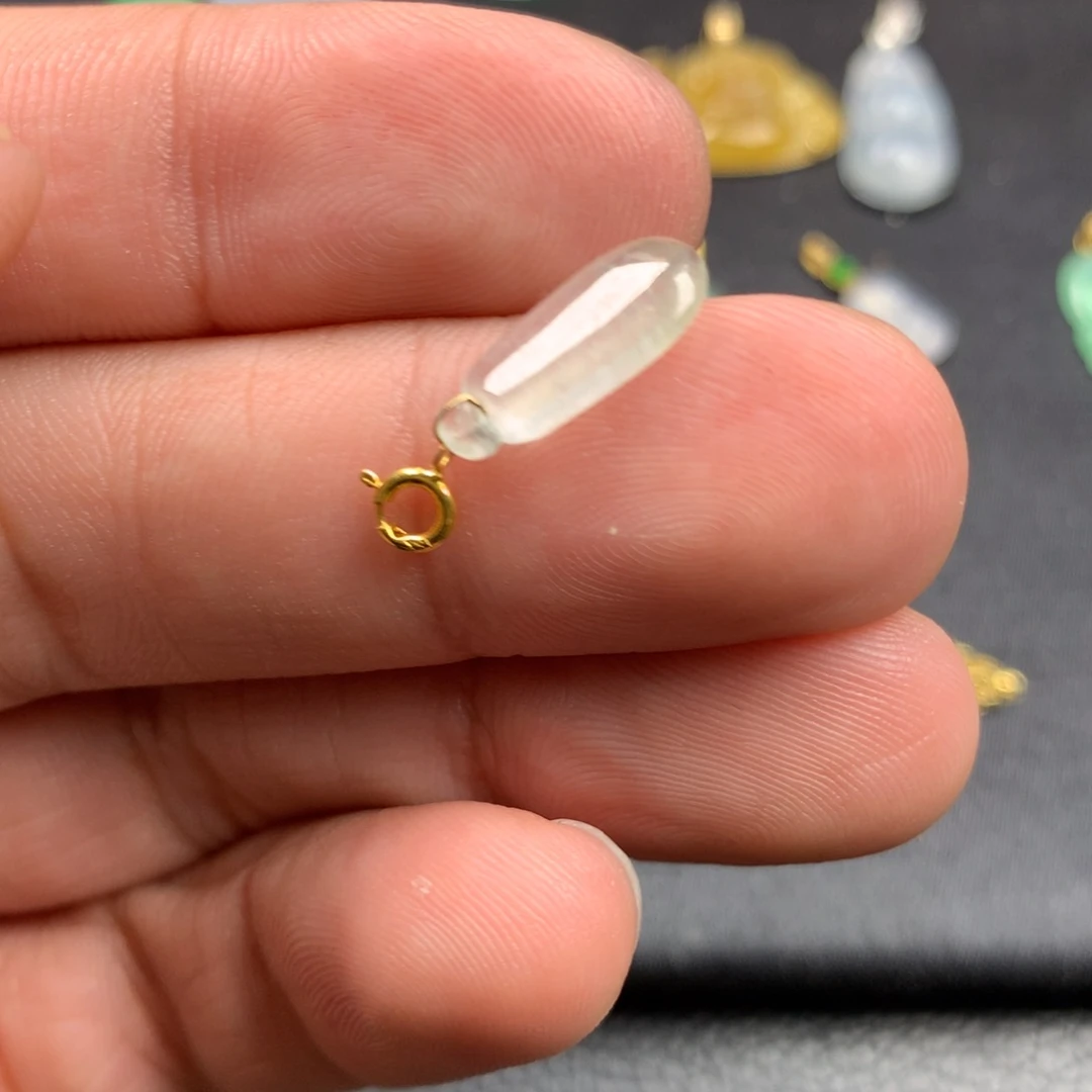 【闪购商品】颈饰18K金镶嵌翡翠翡翠