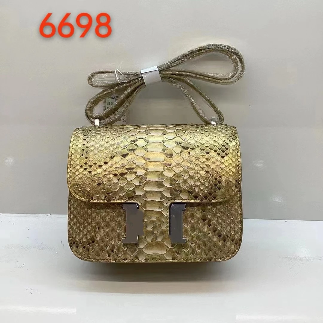 高端定制单肩包（6698金色）长18宽6高14cm