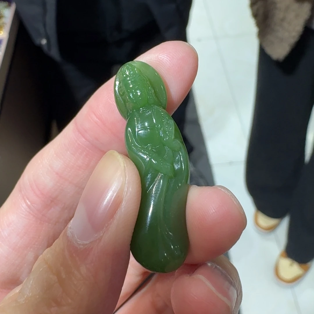 和田玉未镶嵌颈饰1021淼淼卡39左右观音