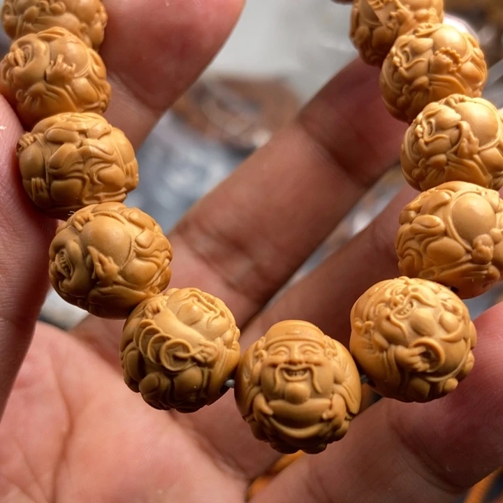 猴头核桃吊坠文玩手串