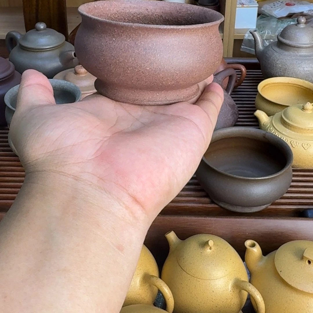 茶壶紫砂多**感微瑕 手工泥主人杯