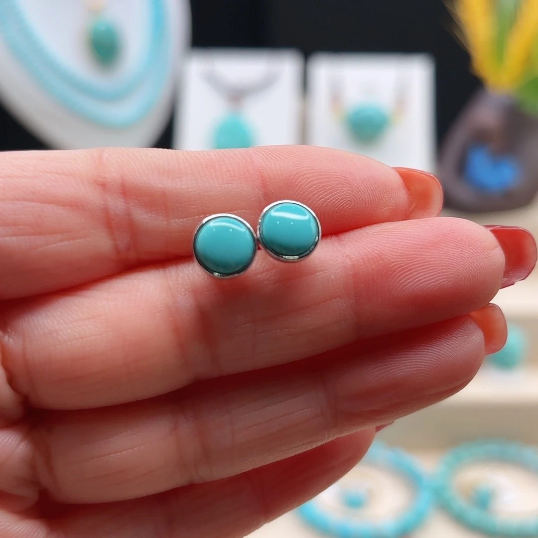 绿松石配饰银S925镶嵌