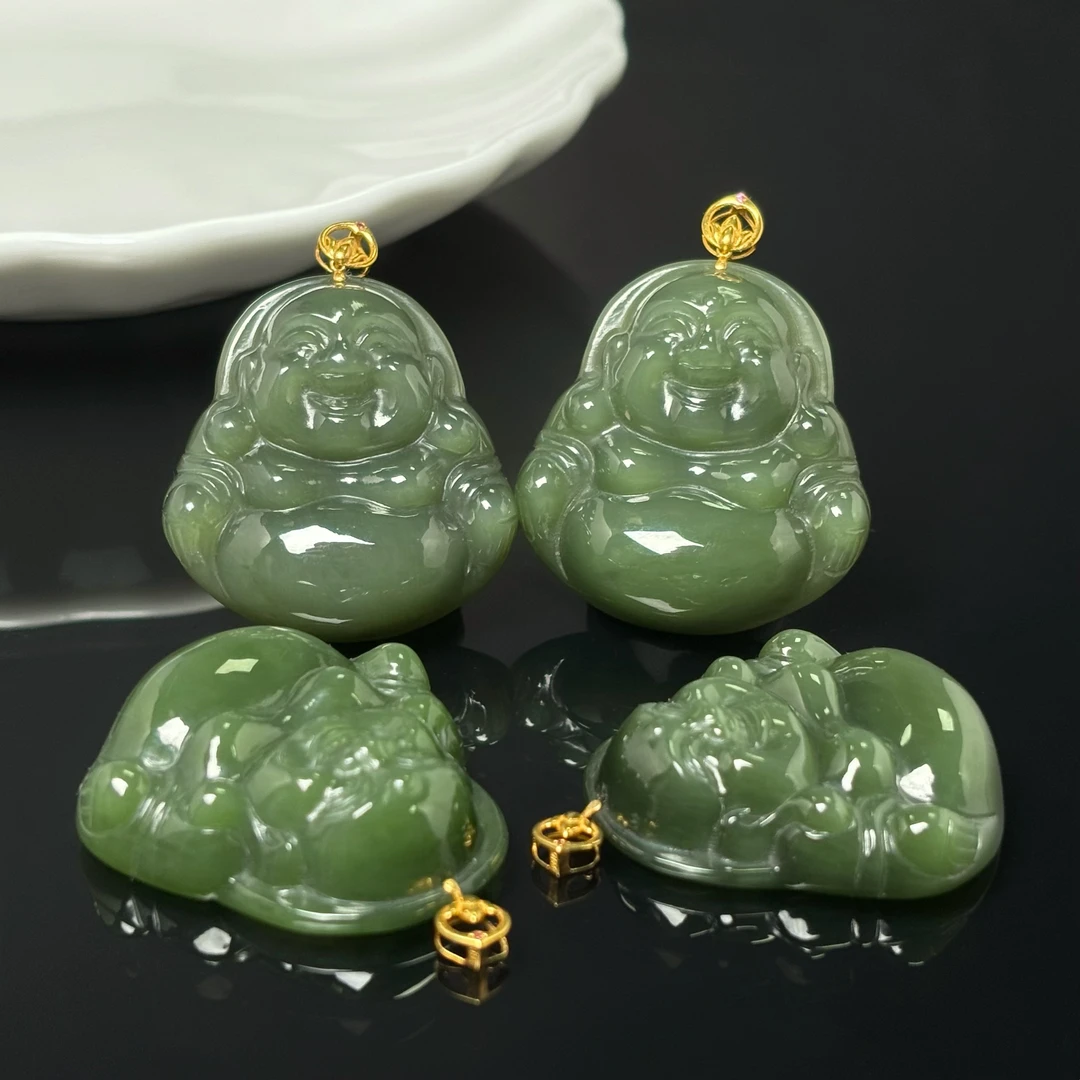 18k和田玉佛公吊坠（多样性发一件）不带链 1874