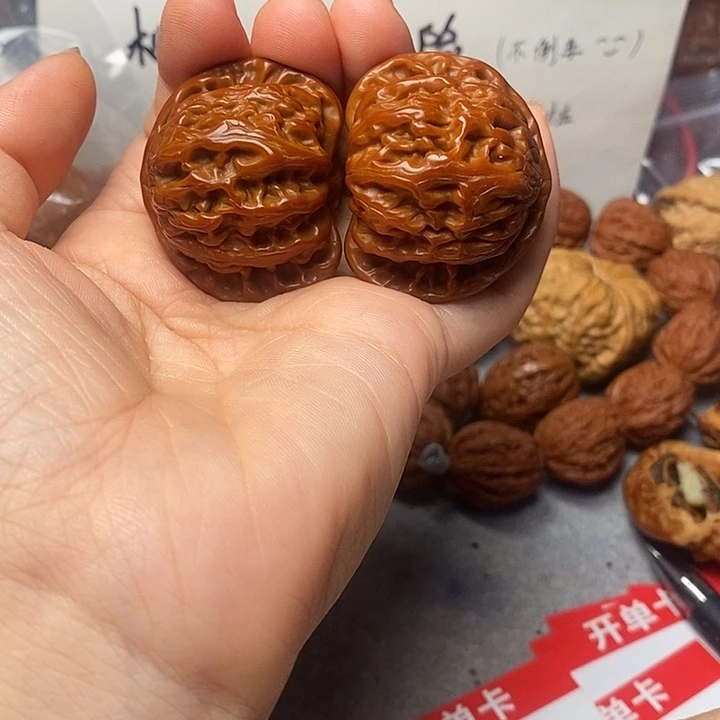 吊坠文玩核桃白狮子