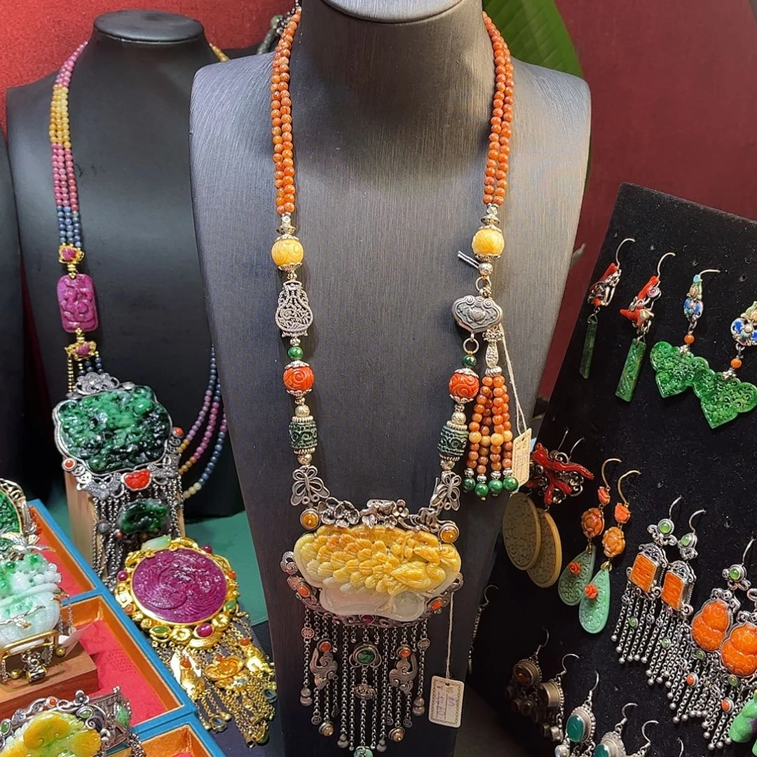 翡翠银S925镶嵌套链