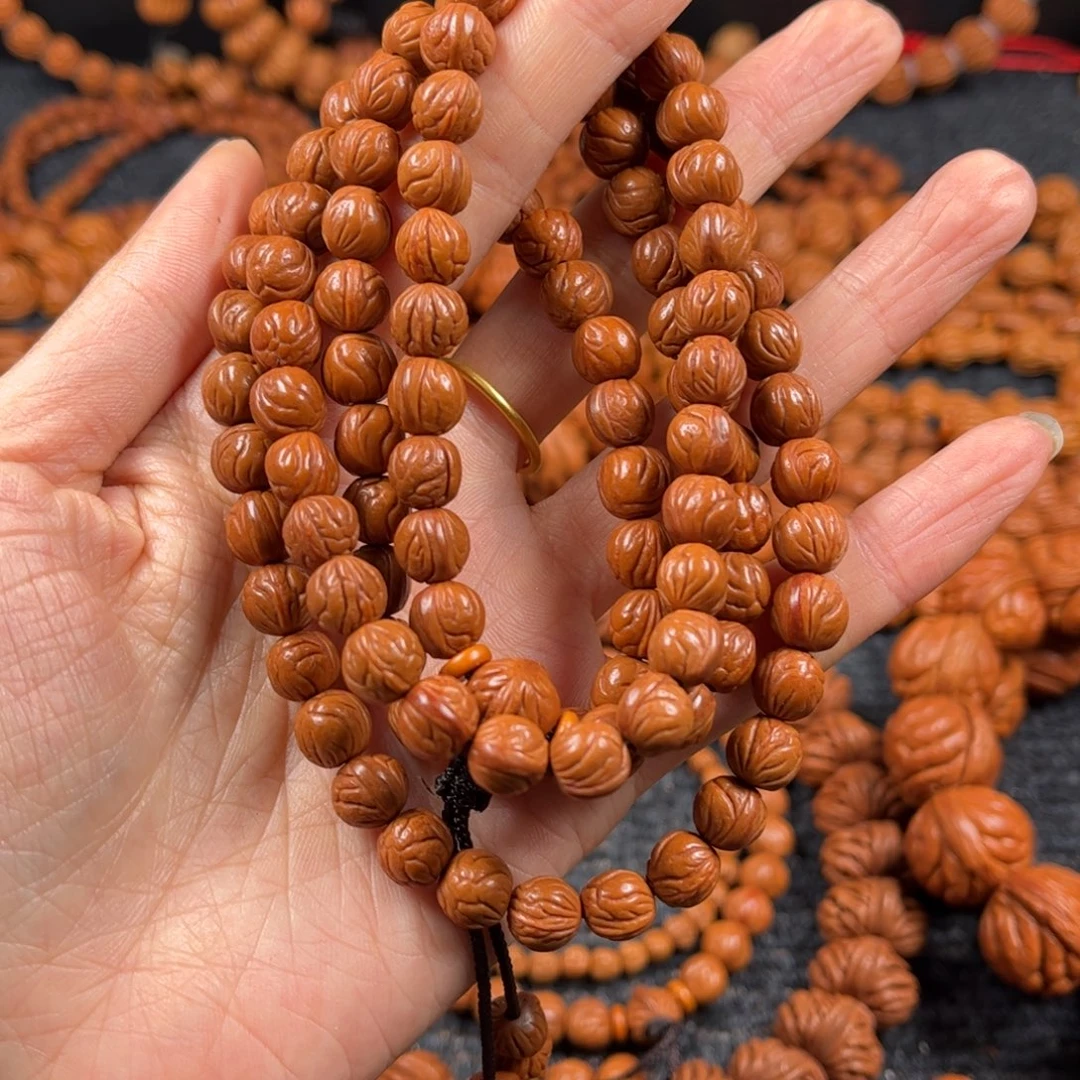 刷***猛桃核手串C7桃核脖挂108