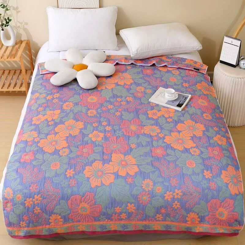 【紫色花海】夏凉被盖毯1.5*2.0亲肤柔软多功能毛巾被宿舍家用