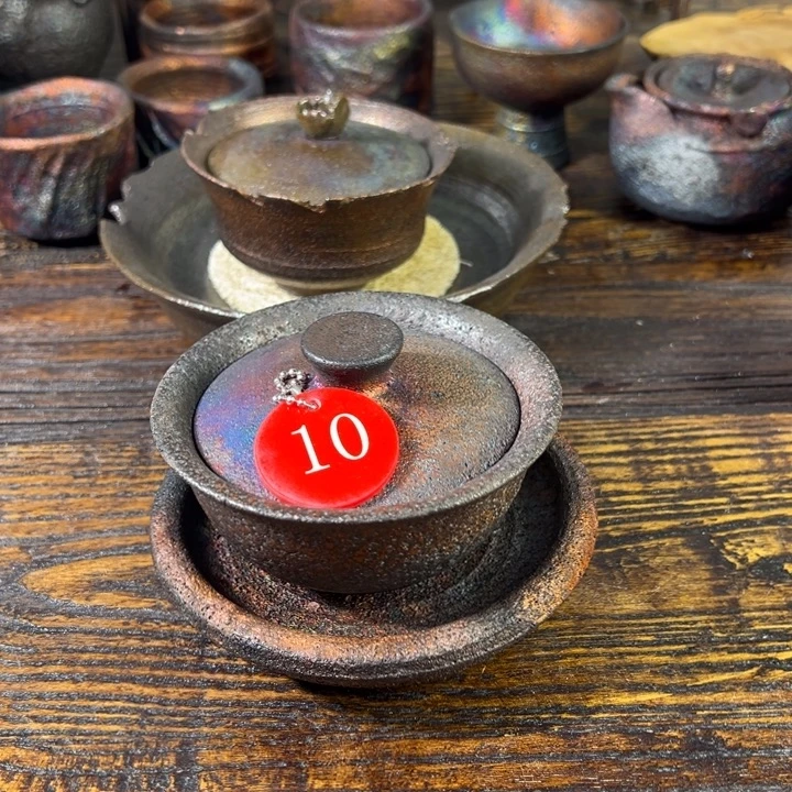 秦窑砂器精品手作 盖碗一套