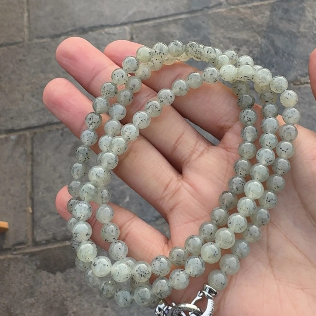 和田玉颈饰未镶嵌卡6青花XJG多样性拍一发一