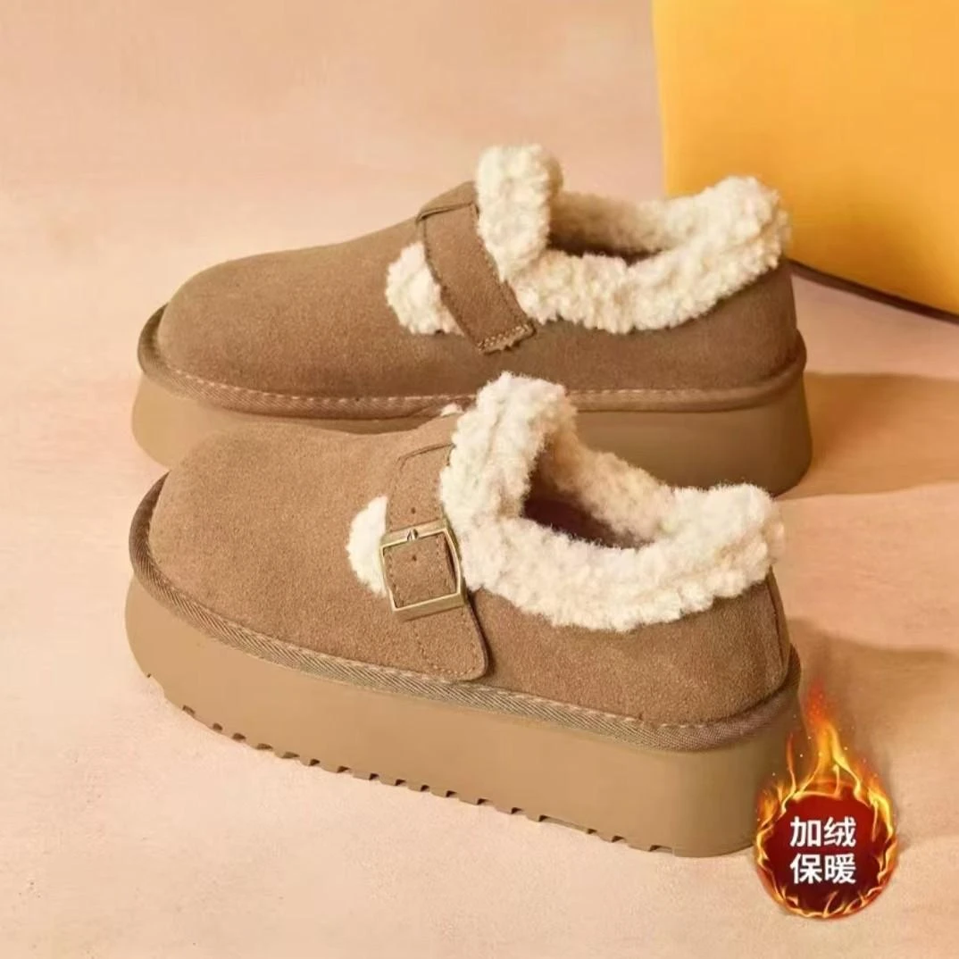 品牌补贴勃肯鞋——2024厚底新款加绒加厚增高不增重勃肯女鞋D