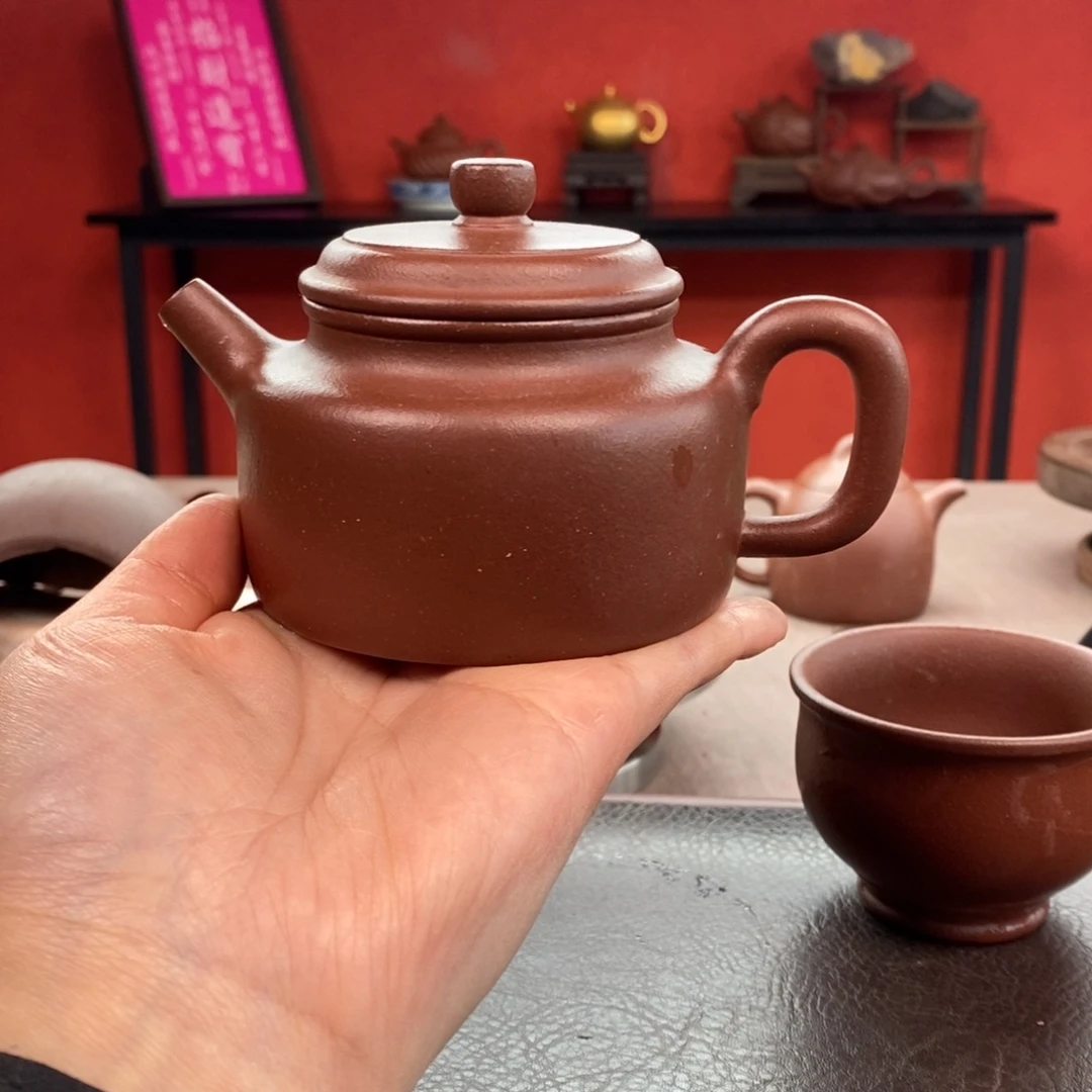 紫砂茶壶底槽清德钟220cc全手➕底槽清杯子