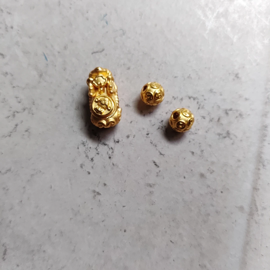 金元宝足金999貔貅珠子首饰