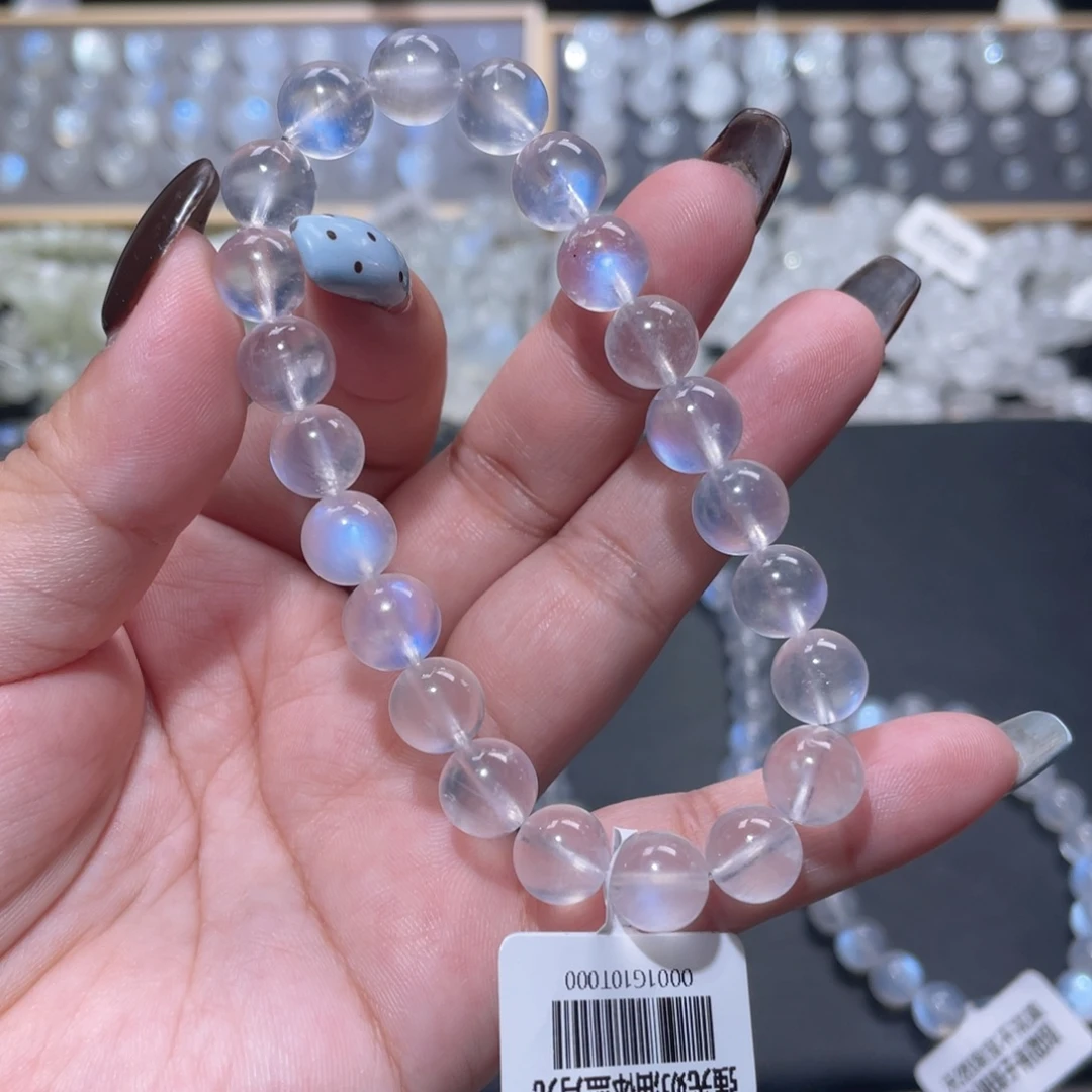 遇***漫未镶嵌手链长石蓝月光手链9mm