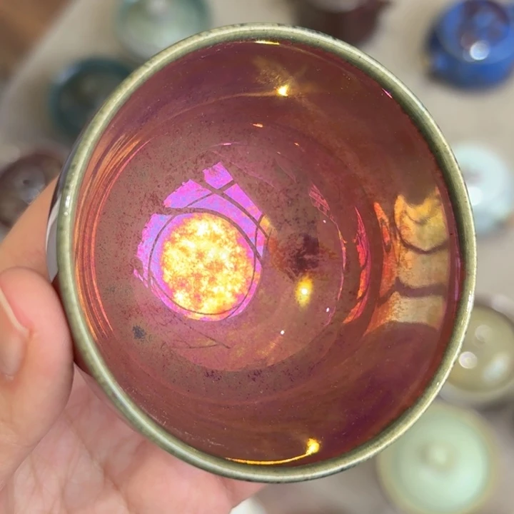 033福利款彩金釉传统茶器工艺作品
