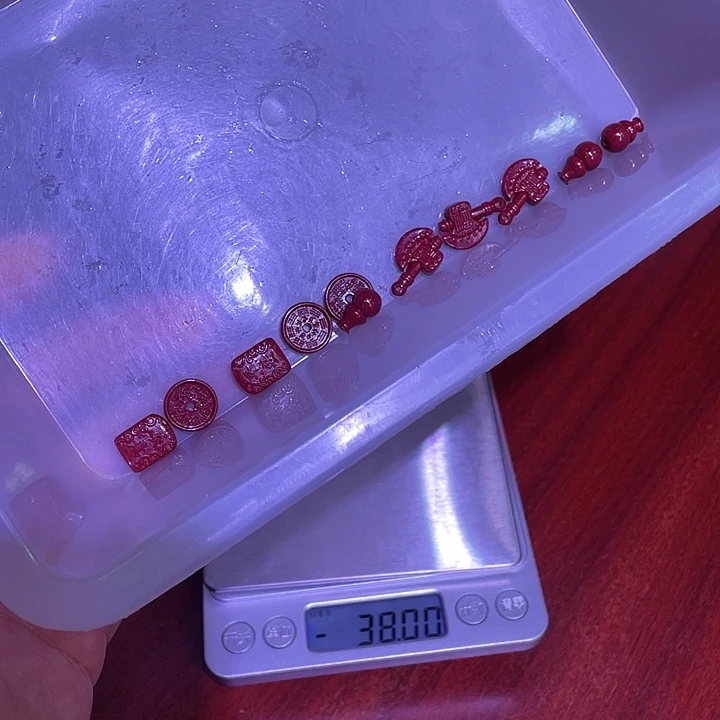 天然辰砂紫金砂配件11个