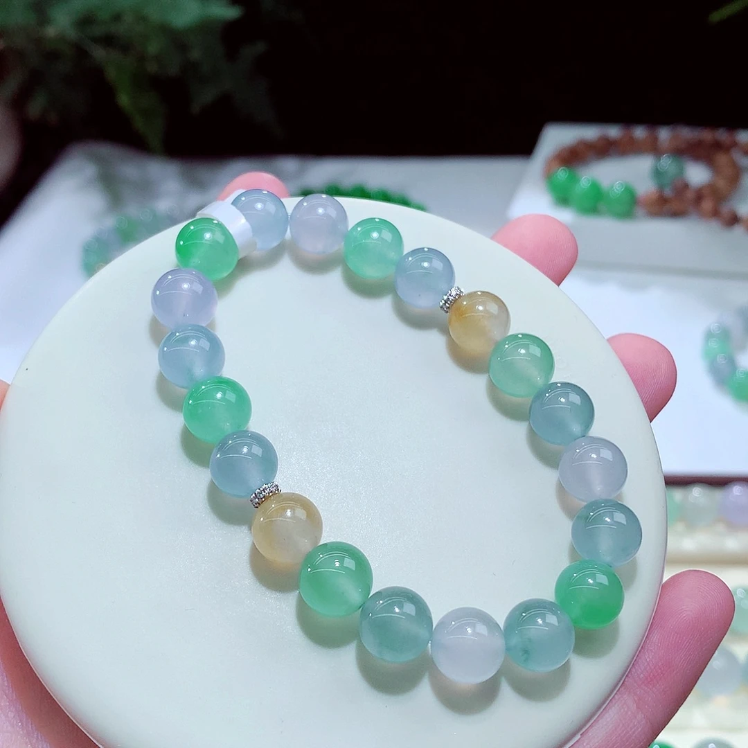 未镶嵌手链翡翠卡8+