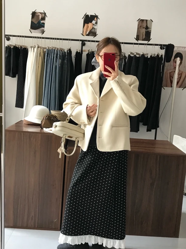 韩版中长款大衣显瘦