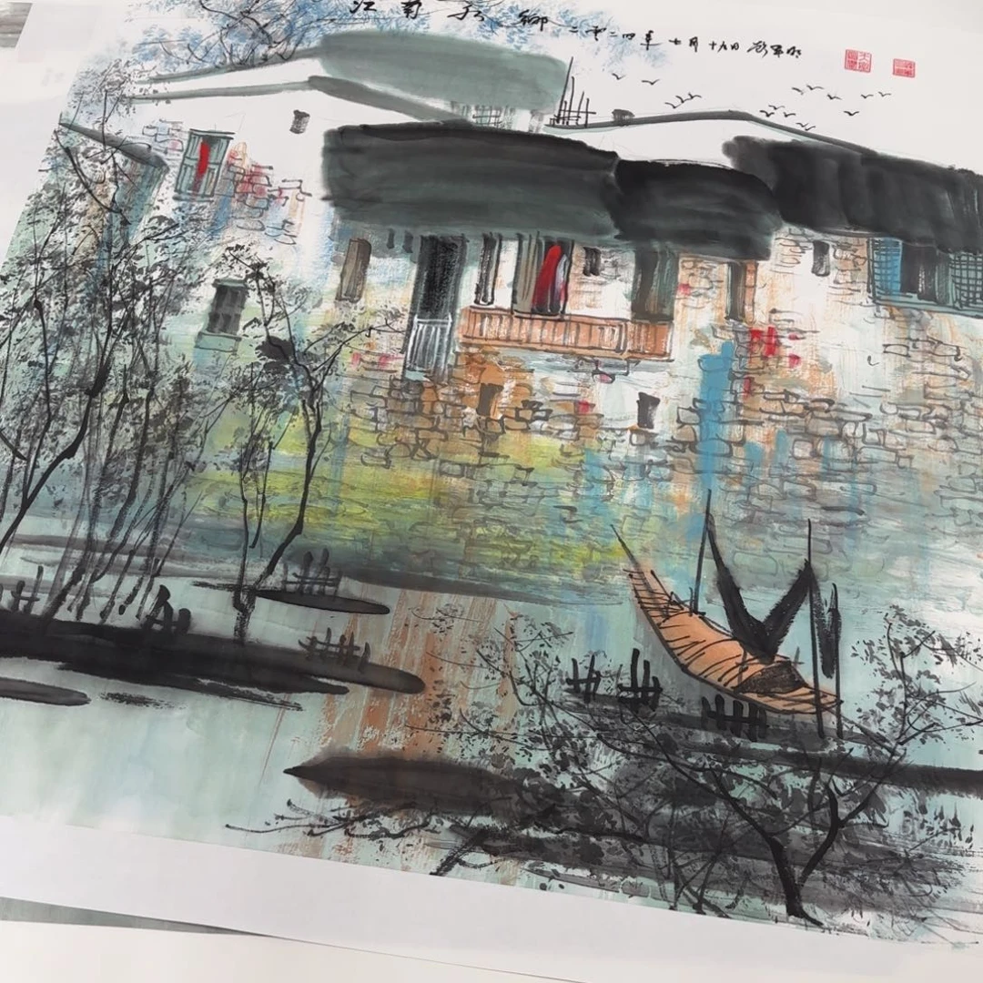 国画花鸟的翅膀和翅膀是