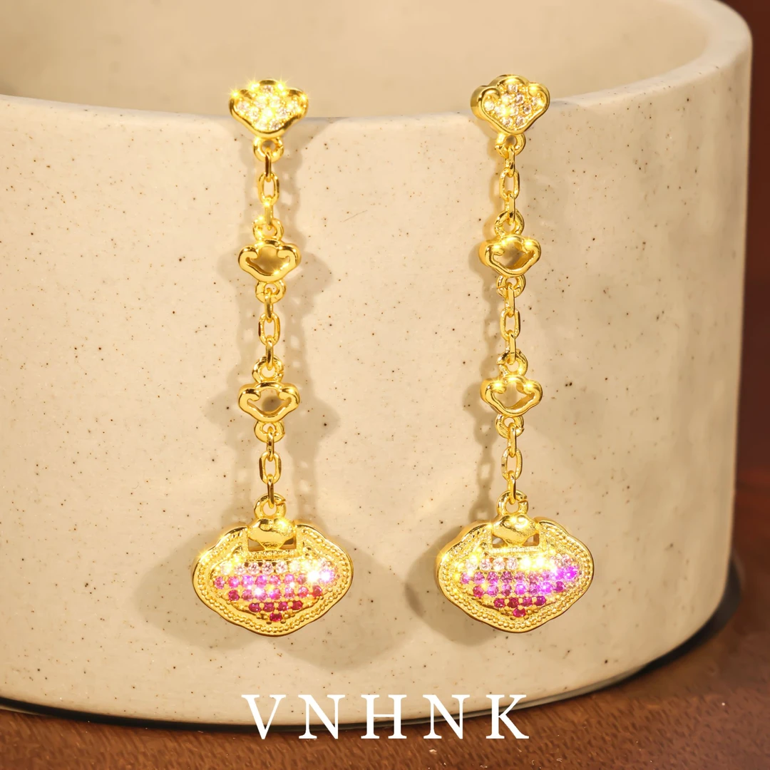 铜合金合成锆石耳饰 美可儿   A376   金色时尚气质耳环预售