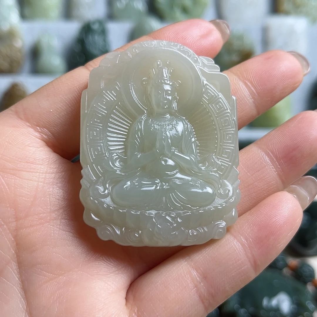 和田玉未镶嵌挂件