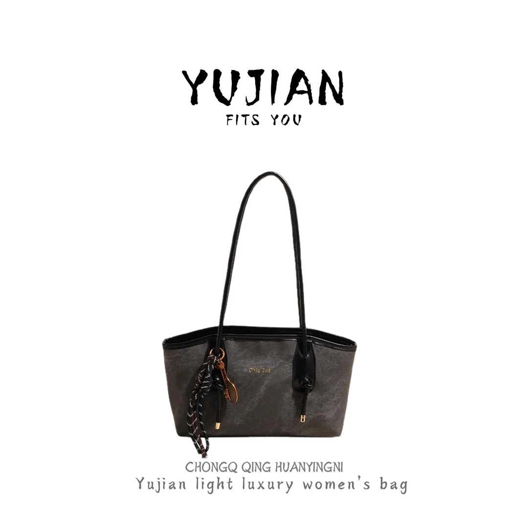 2秋冬通勤风复古时尚大容量单肩托特包休闲百搭