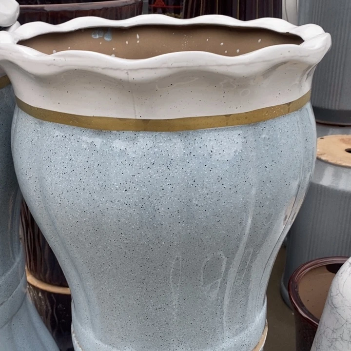 低腰白花口蓝南瓜大号口32/36