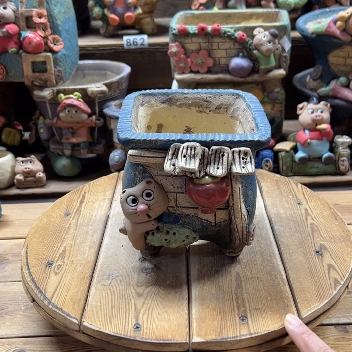 嘻哈多肉花盆百搭